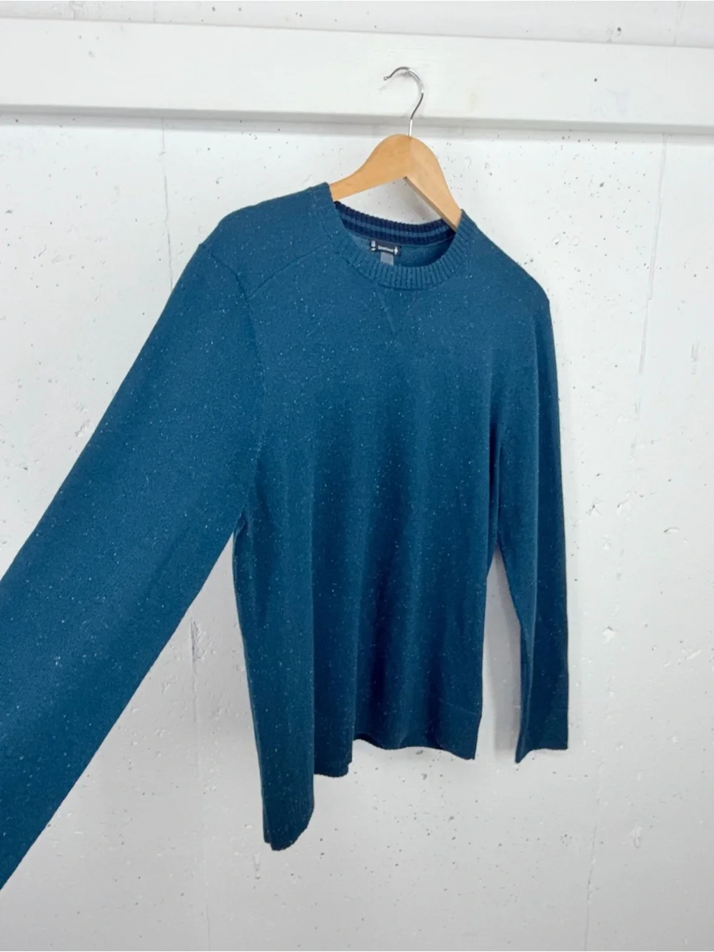 Smartwool Men’s Size Medium Sparwood Speckled Teal Merino Blend Crew Sweater